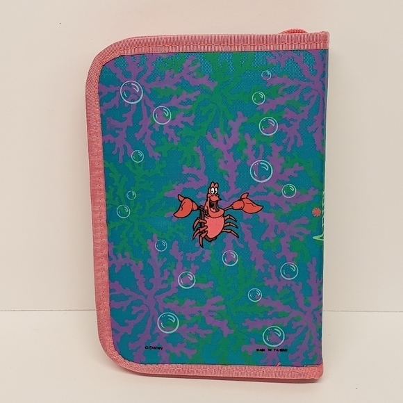 Disney 5.5" x 8.5" Little Mermaid Zippered Pencil Case with Pencils Vintage - Picture 2 of 14